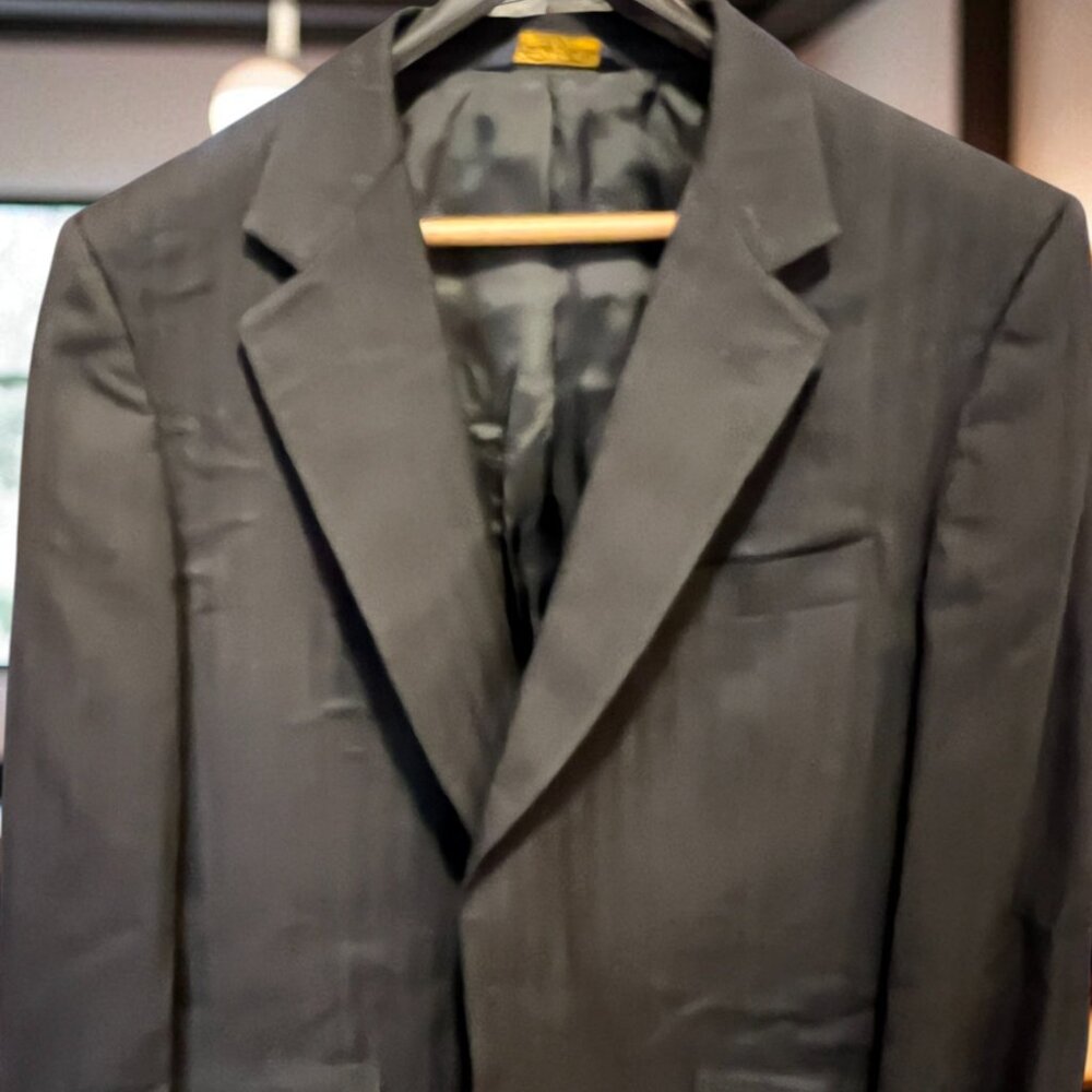Brooks Brothers Black Brooksease Blazer - 42R